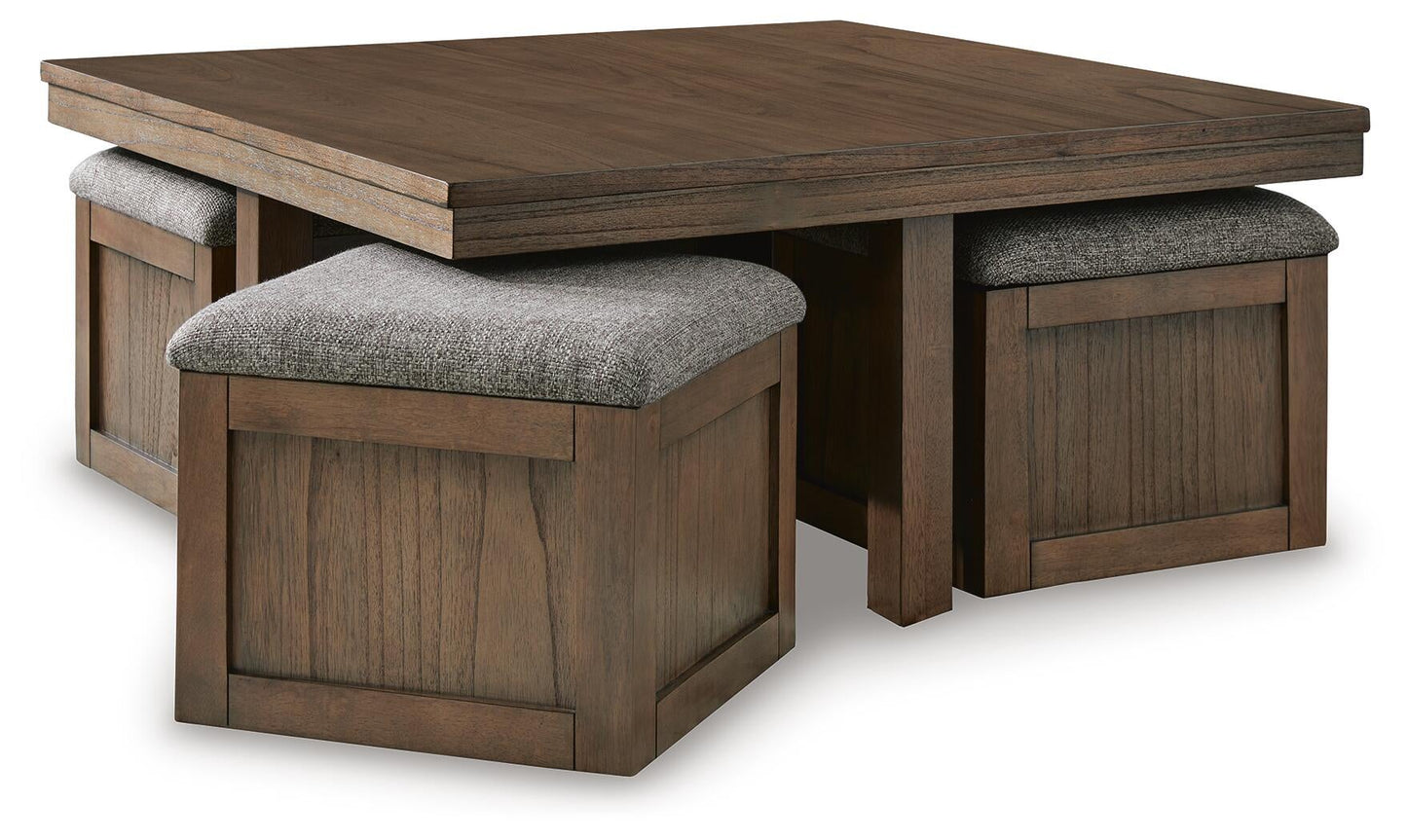 Mesa de cóctel Boardernest con 4 taburetes (5/CN)