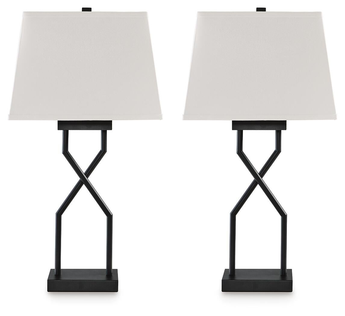 Lámpara de mesa metálica Brookthorne (2/CN)