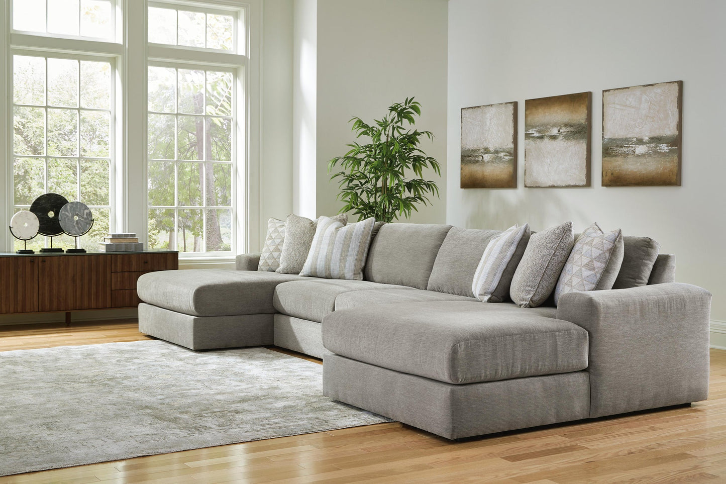 Sofá seccional doble con chaise longue de 4 piezas Avaliyah