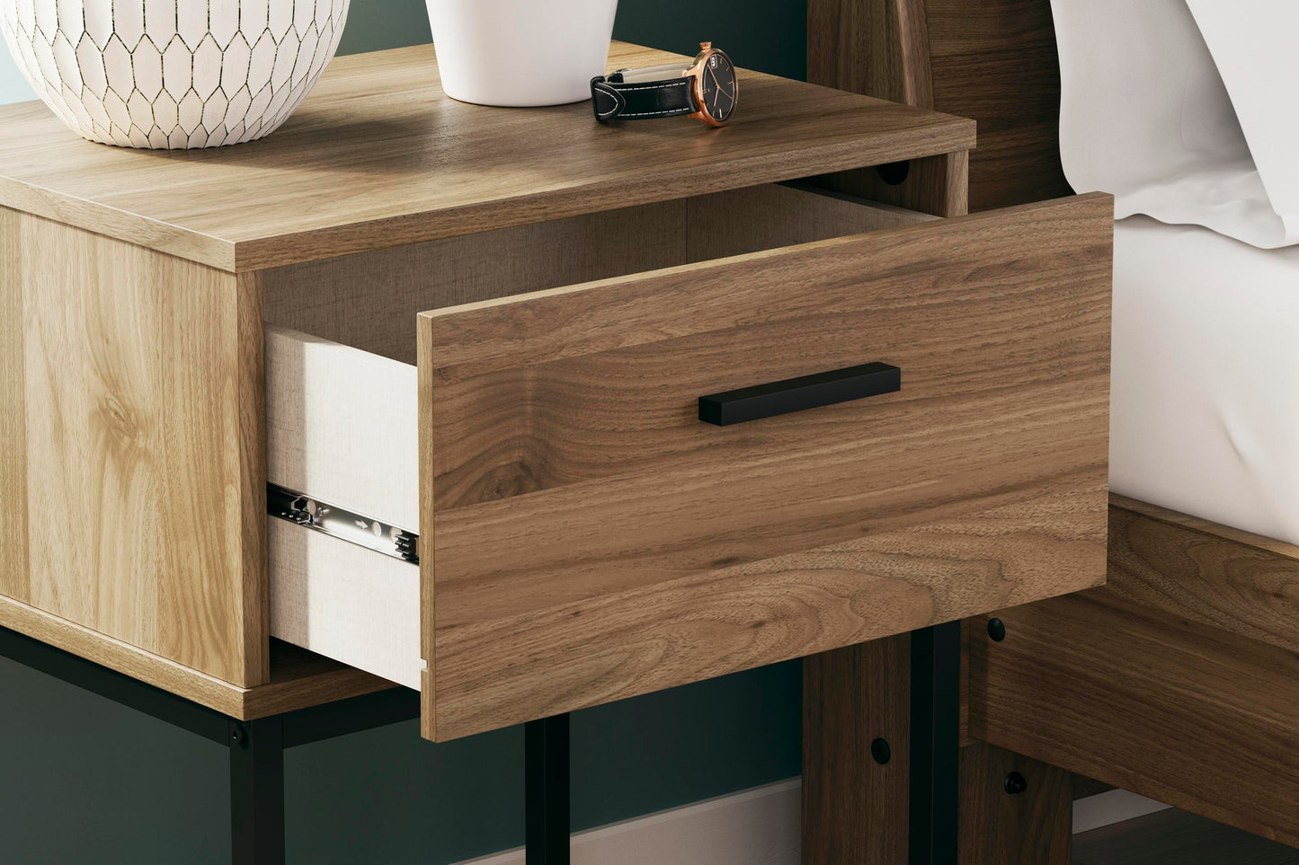 Mesita de noche Deanlow de un cajón