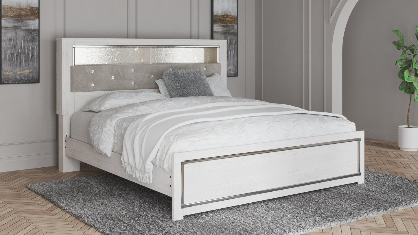Cama con estantería y panel Altyra King