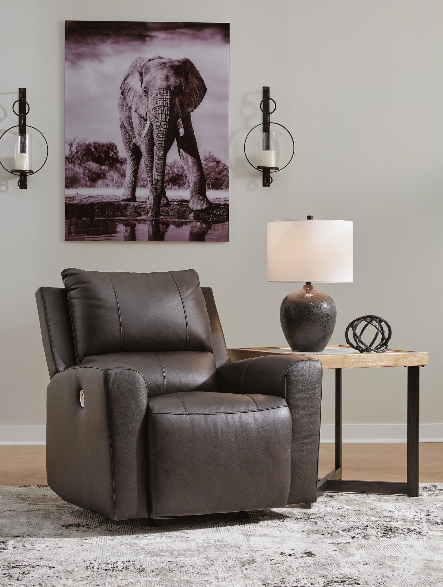 Sillón reclinable mecedor eléctrico Boxmere