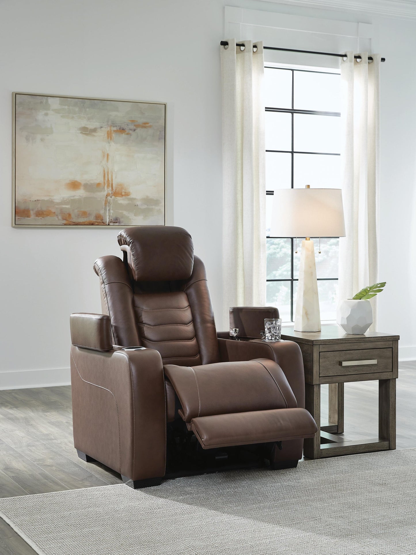 Sillón reclinable eléctrico de alto impacto con reposacabezas ajustable