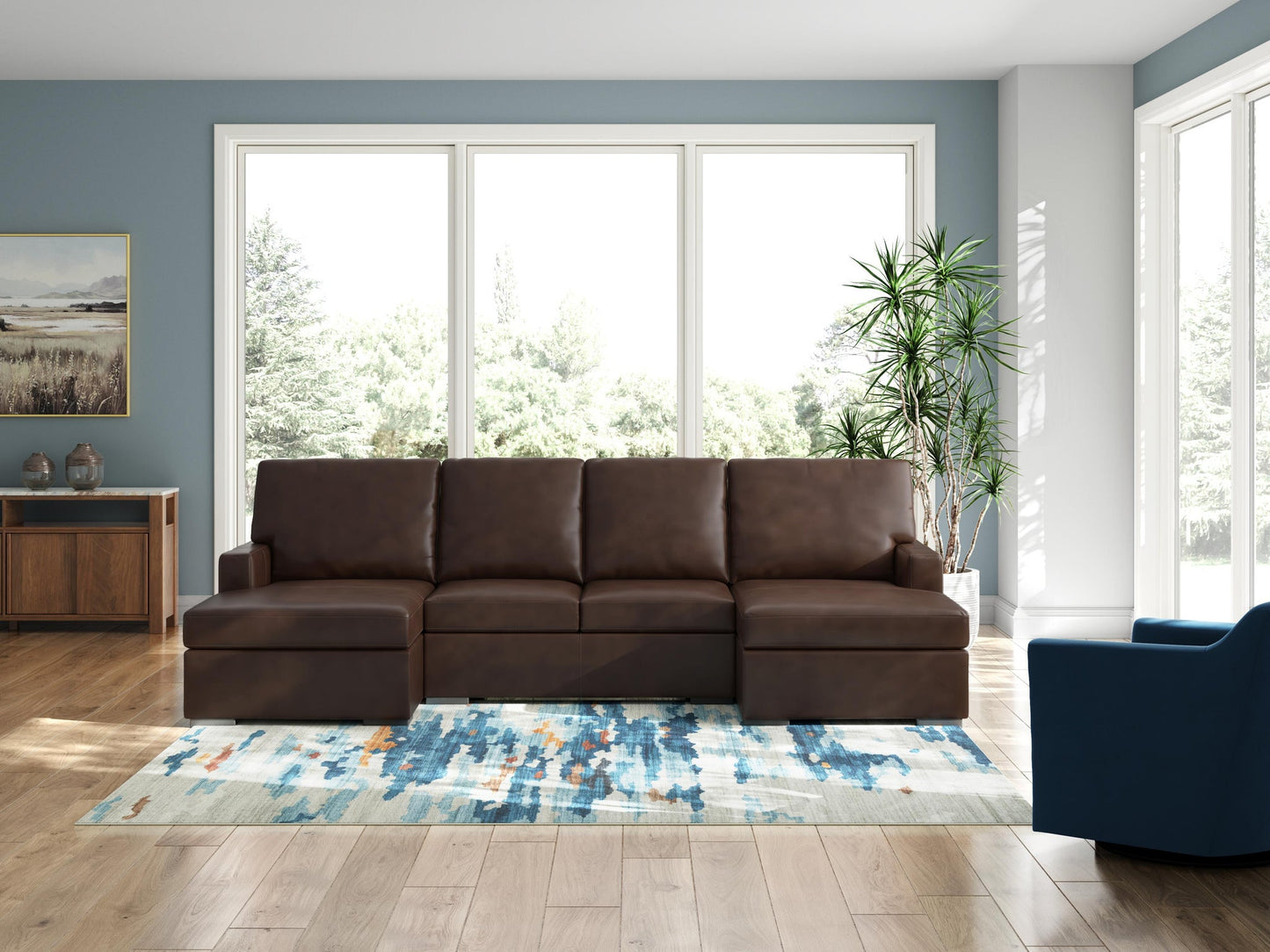 Sofá seccional de 3 piezas McDowlan con chaise longue doble