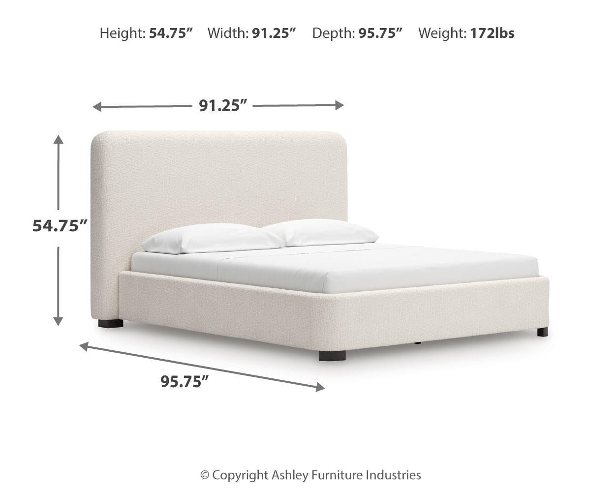 Cama tapizada Brintstreet tamaño California King
