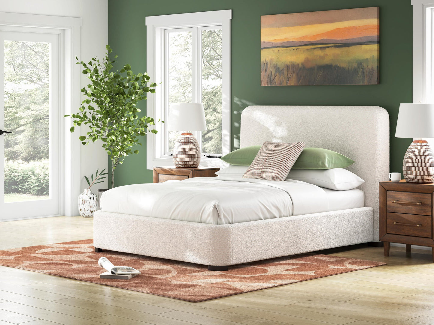 Cama tapizada Brintstreet tamaño Queen
