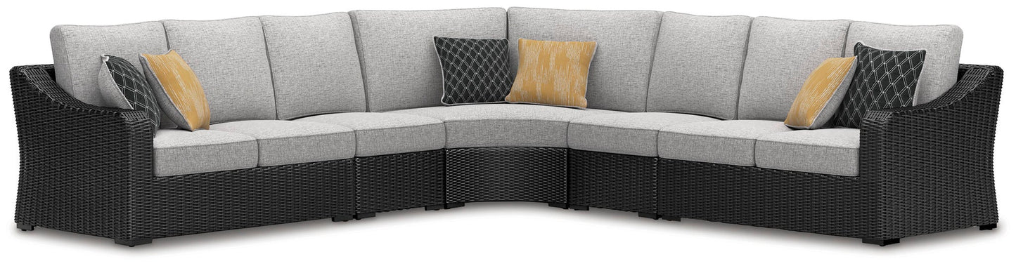 Sofá seccional de exterior de 5 piezas Beachcroft