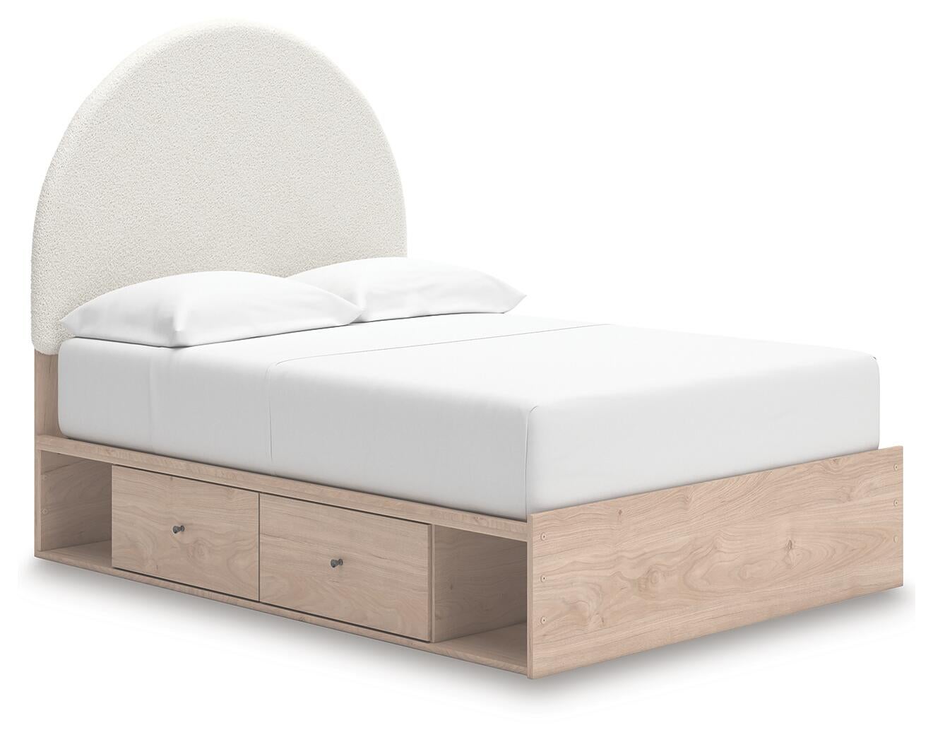 Cama tapizada Arloster de cuerpo entero con almacenamiento