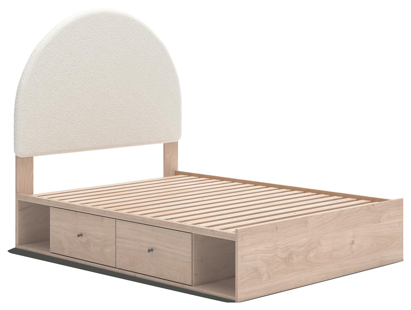 Cama tapizada Arloster de cuerpo entero con almacenamiento