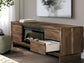 Soporte de TV Zadilyn de 72" con chimenea eléctrica