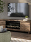 Soporte de TV Zadilyn de 72" con chimenea eléctrica