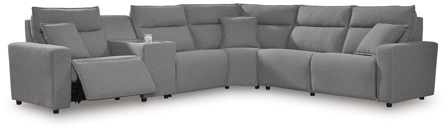 Sofá seccional reclinable eléctrico ModMax II de 6 piezas