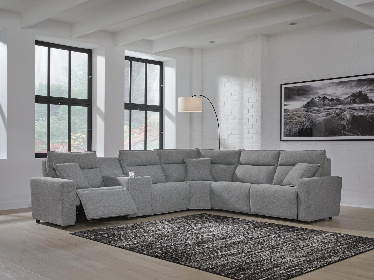 Sofá seccional reclinable eléctrico ModMax II de 6 piezas