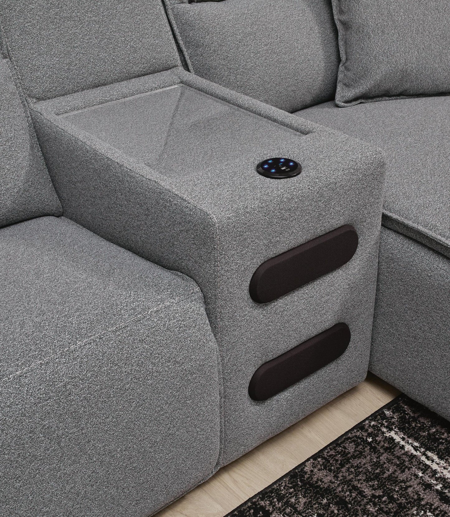 Sofá seccional reclinable eléctrico ModMax II de 7 piezas con chaise longue