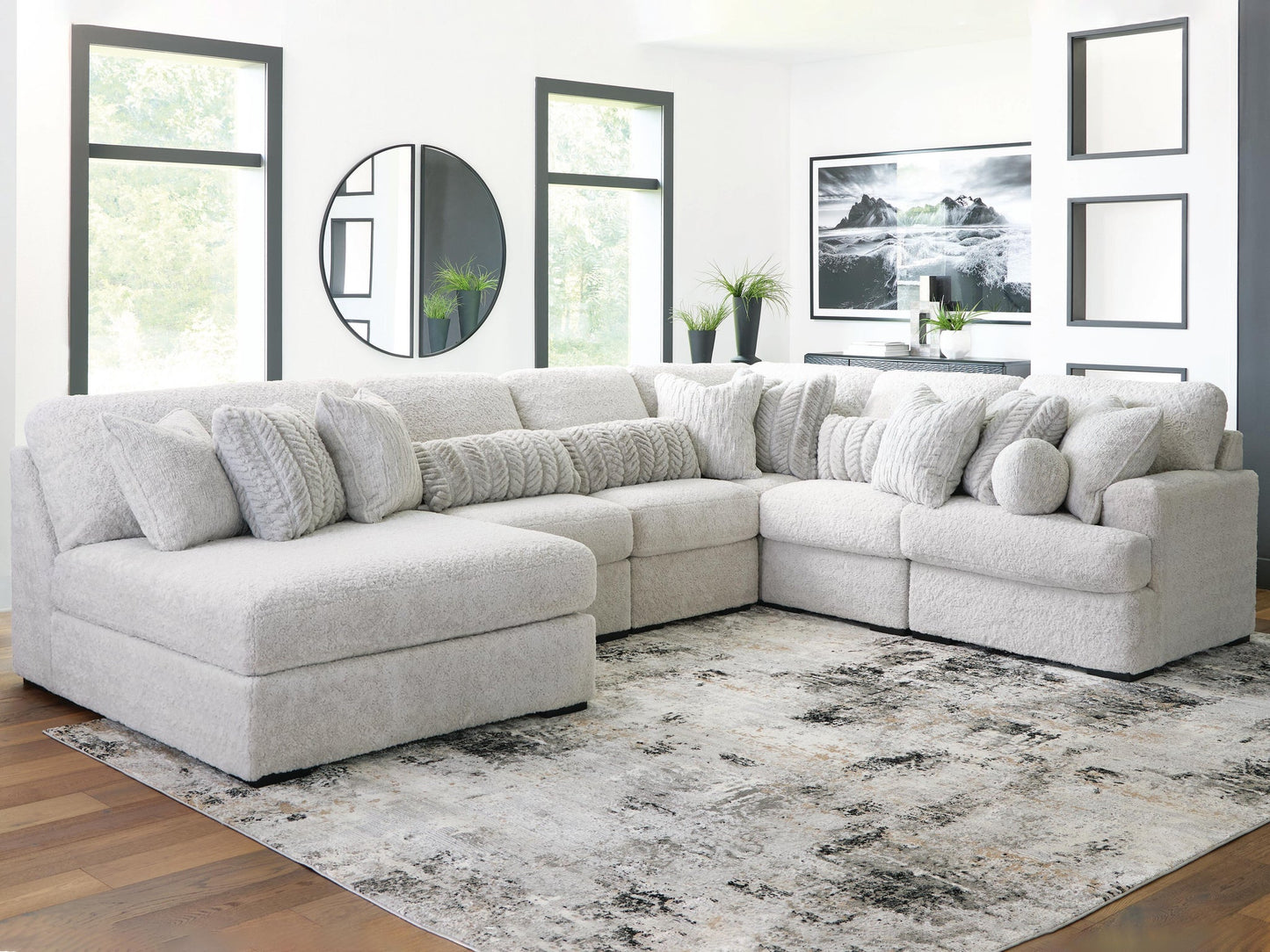 Sofá seccional Cuddle Plush de 6 piezas con chaise longue