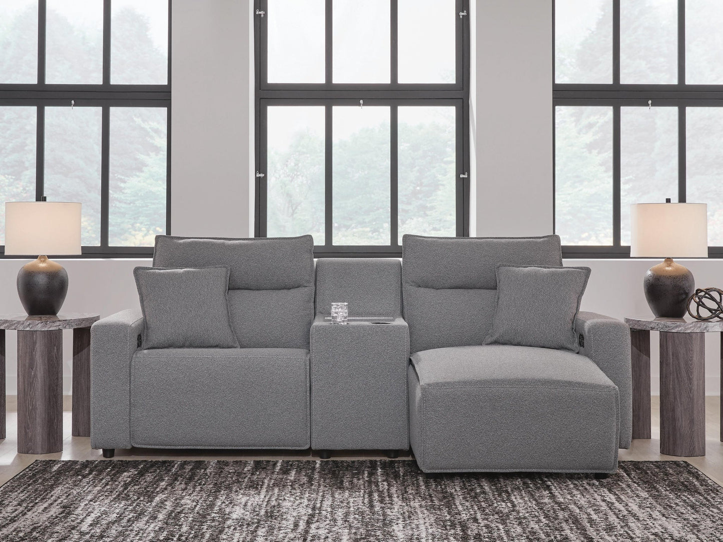 Sofá seccional reclinable eléctrico de 3 piezas ModMax II con chaise longue