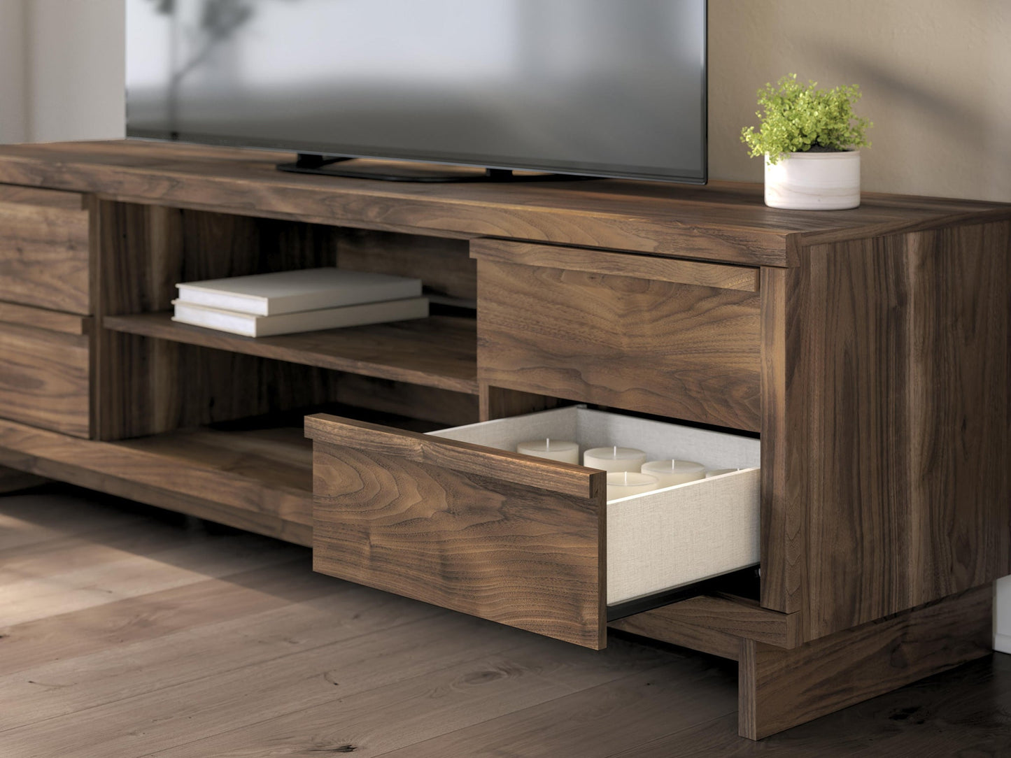 Soporte de TV Zadilyn XL con opción de chimenea