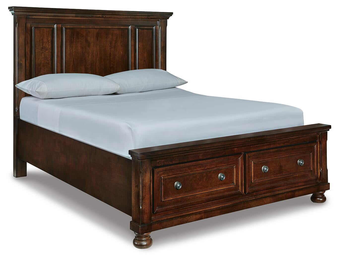 Cama con almacenamiento Porter Queen con panel