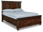 Cama con almacenamiento Porter Queen con panel