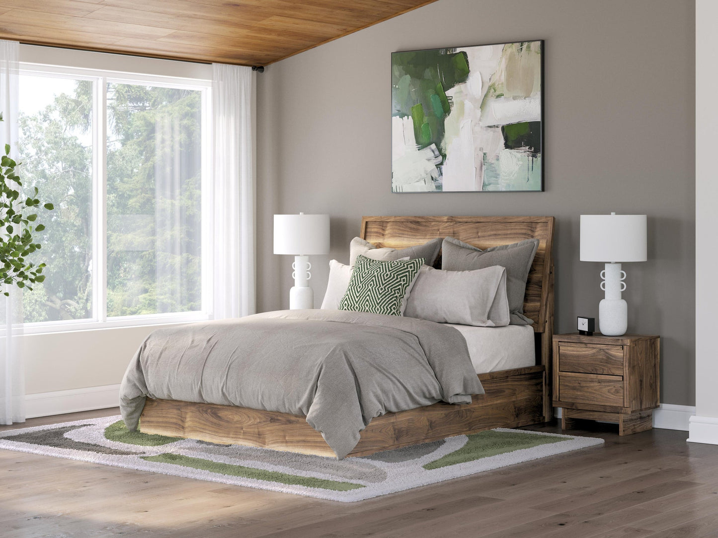 Cama con panel Chirason Queen