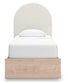 Cama doble tapizada con panel Arloster