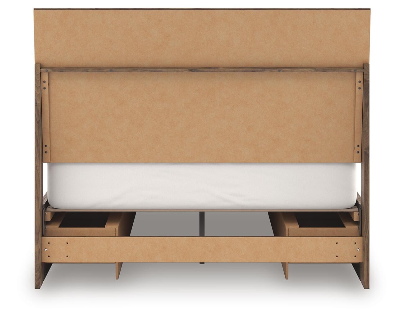 Cama Chirason Queen con cabecero y almacenamiento