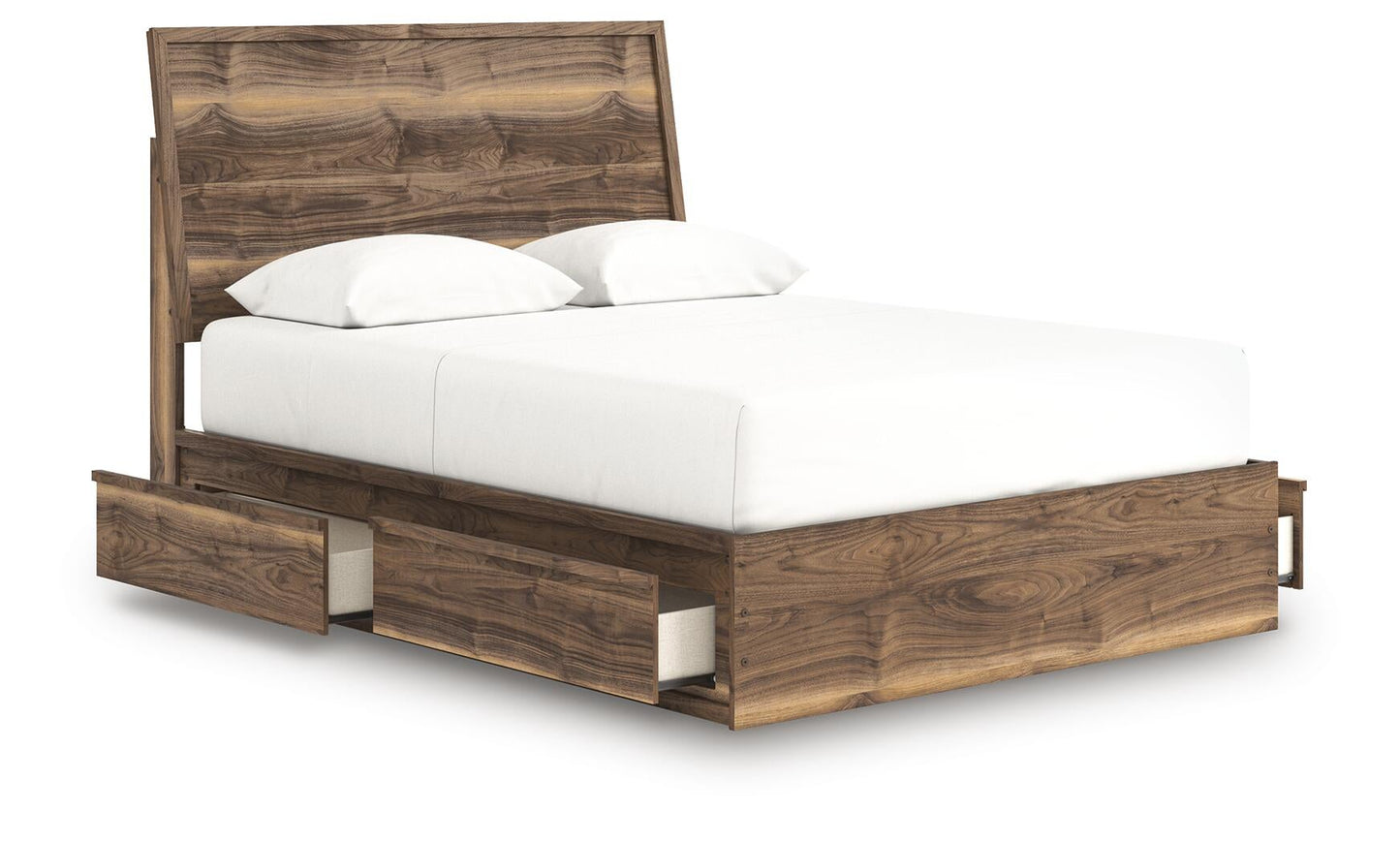 Cama Chirason Queen con cabecero y almacenamiento