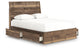 Cama Chirason Queen con cabecero y almacenamiento