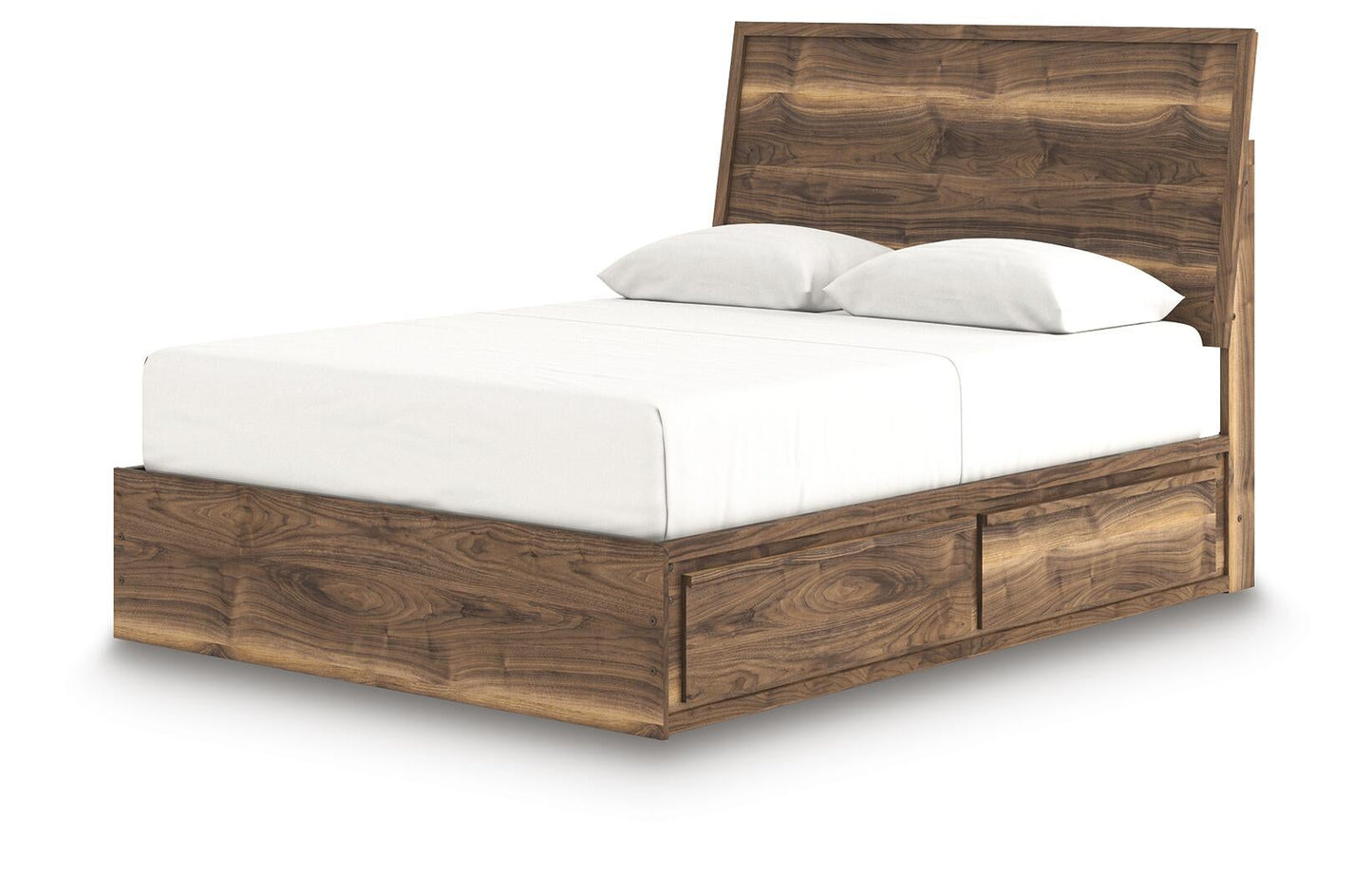 Cama Chirason Queen con cabecero y almacenamiento