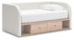 Sofá cama individual tapizado Arloster con almacenamiento