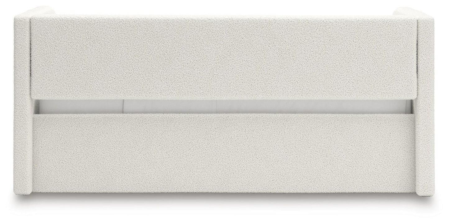Sofá cama individual tapizado Arloster con almacenamiento