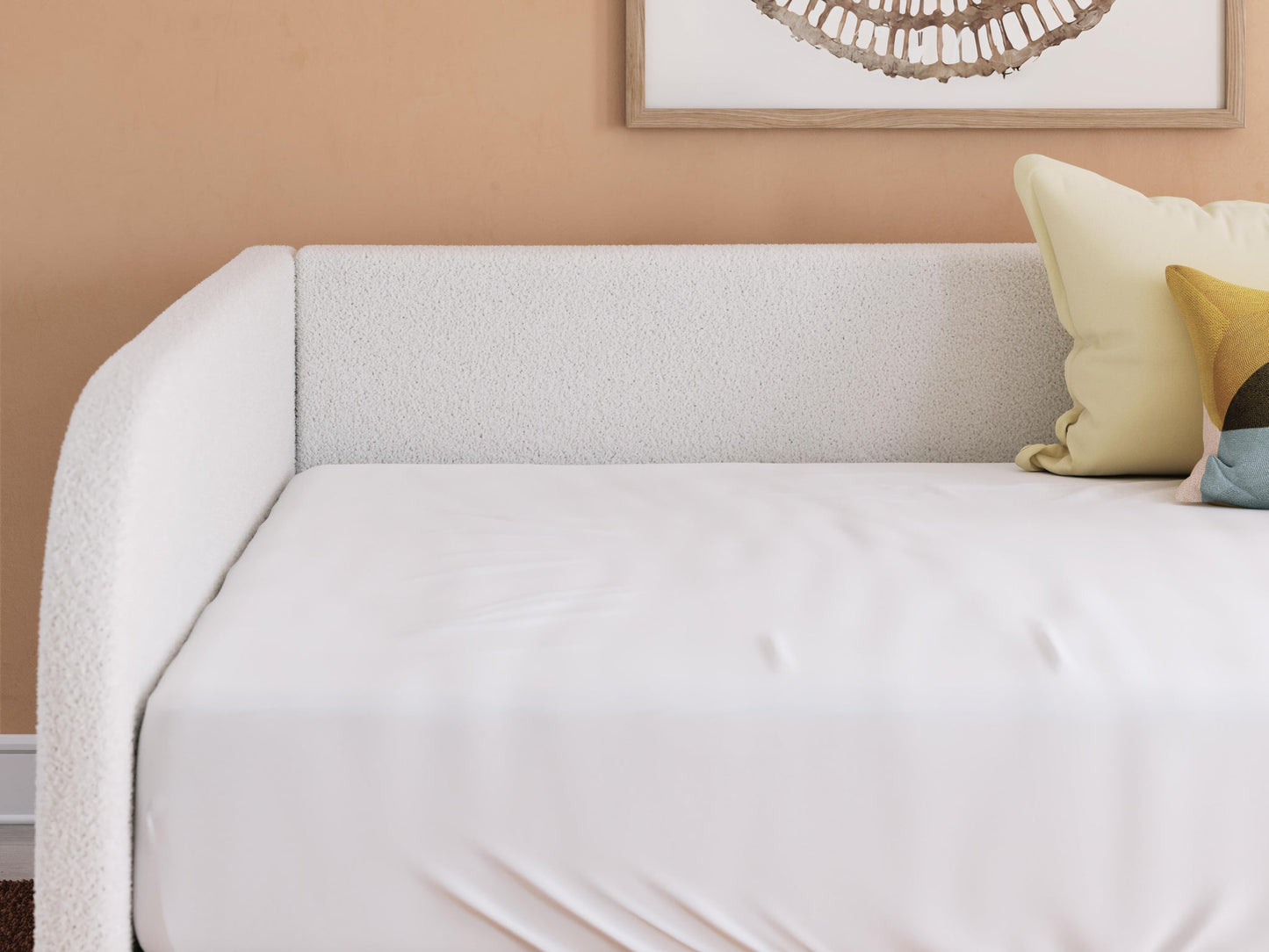 Cama de día tapizada Arloster de tamaño completo