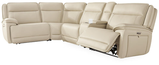 Sofá seccional reclinable de 5 piezas Double Deal con consola