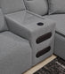 Sofá seccional reclinable eléctrico ModMax II de 5 piezas con chaise longue