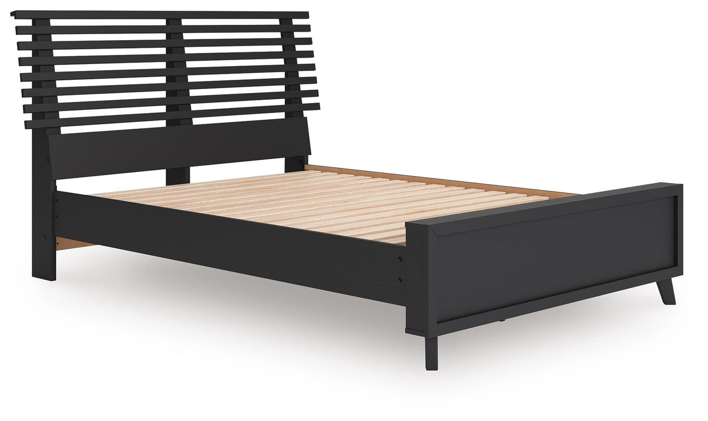 Cama Danziar de panel de listones completo