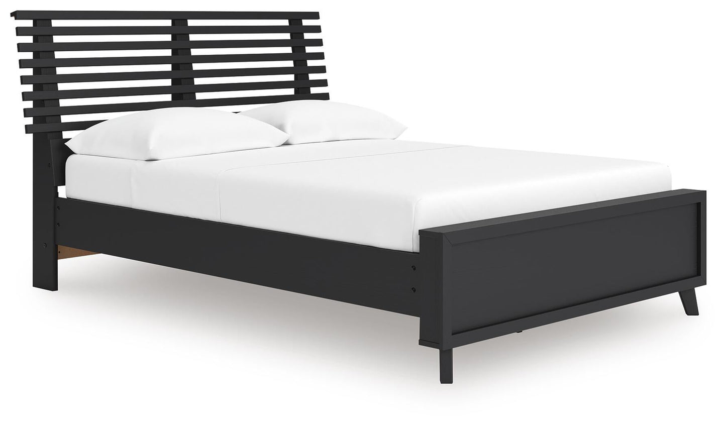 Cama Danziar de panel de listones completo