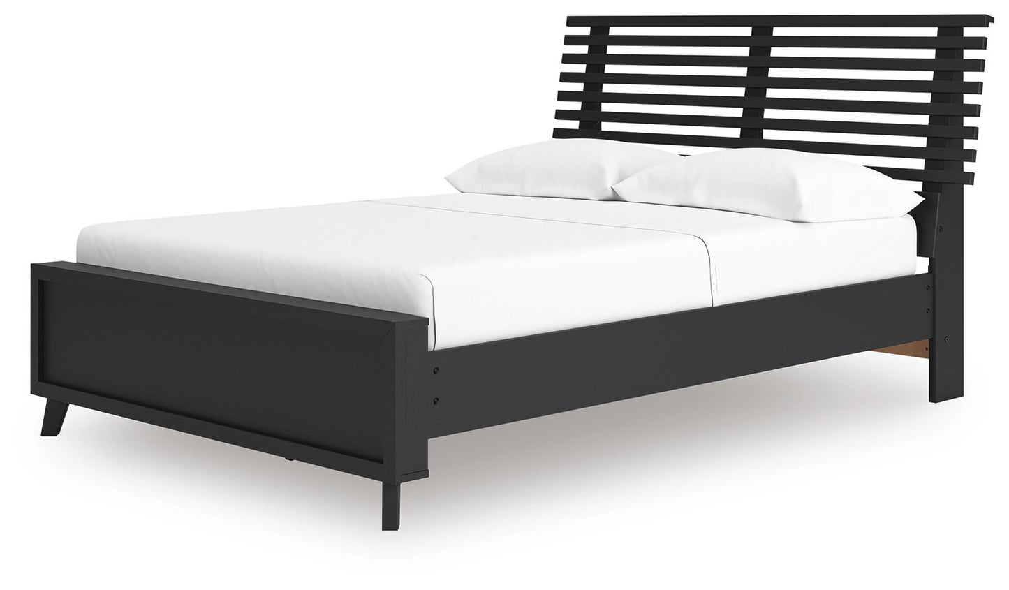 Cama Danziar de panel de listones completo