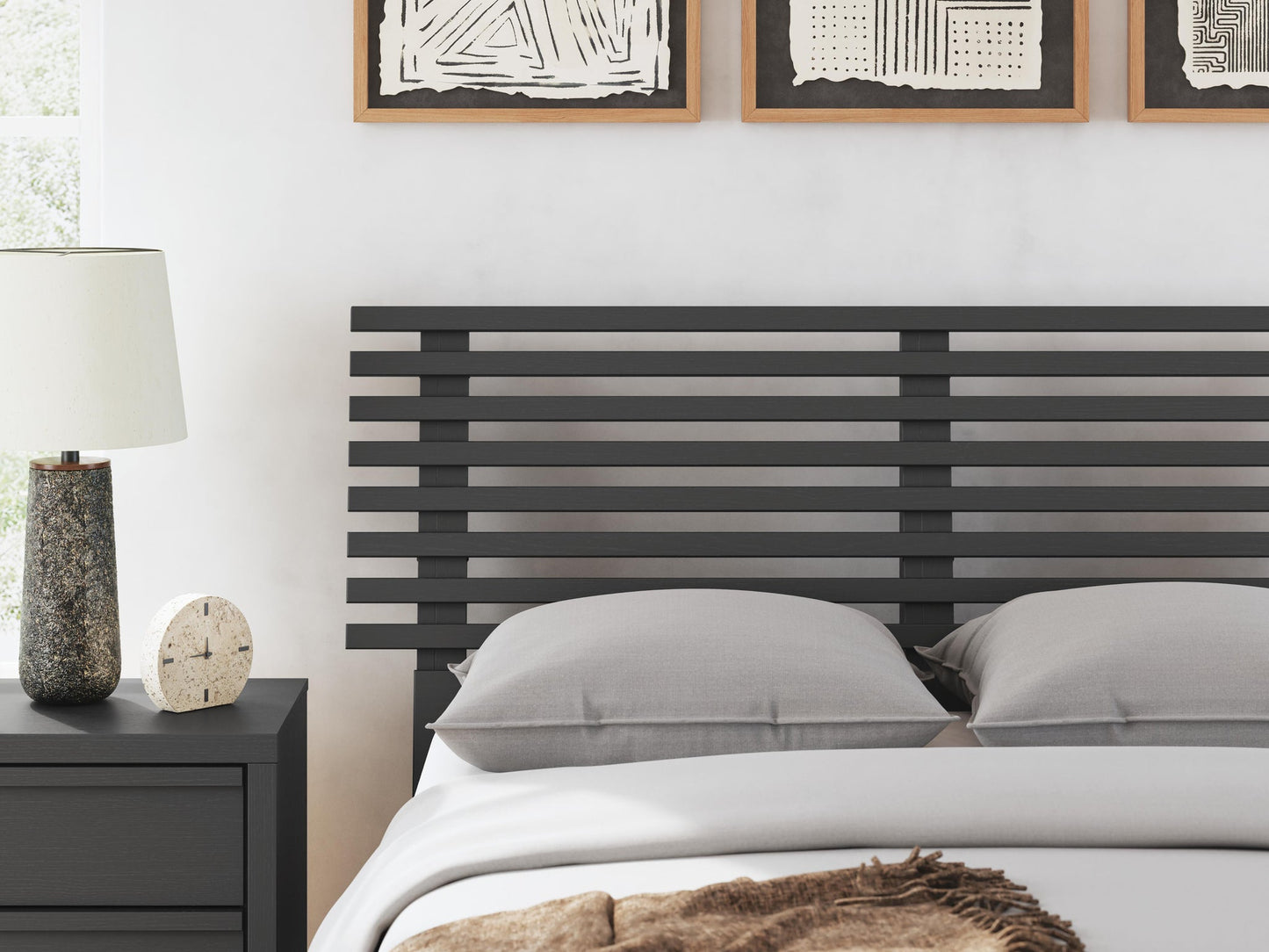 Cama Danziar de panel de listones completo