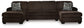Seccional Kimlee de 3 piezas con chaise longue doble