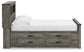 Cama Frandern con librero y almacenamiento