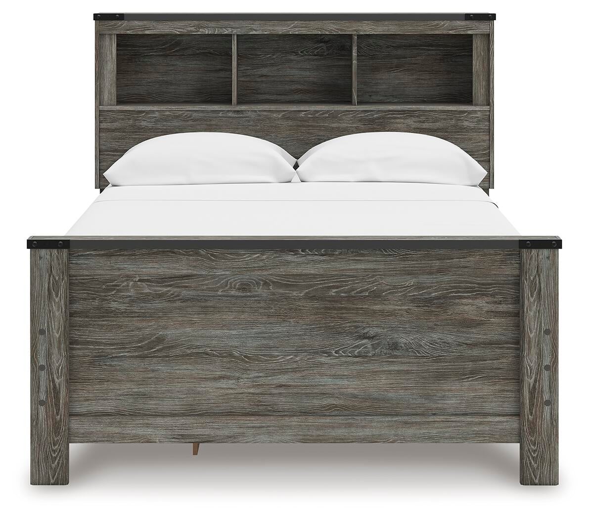 Cama Frandern con librero y almacenamiento