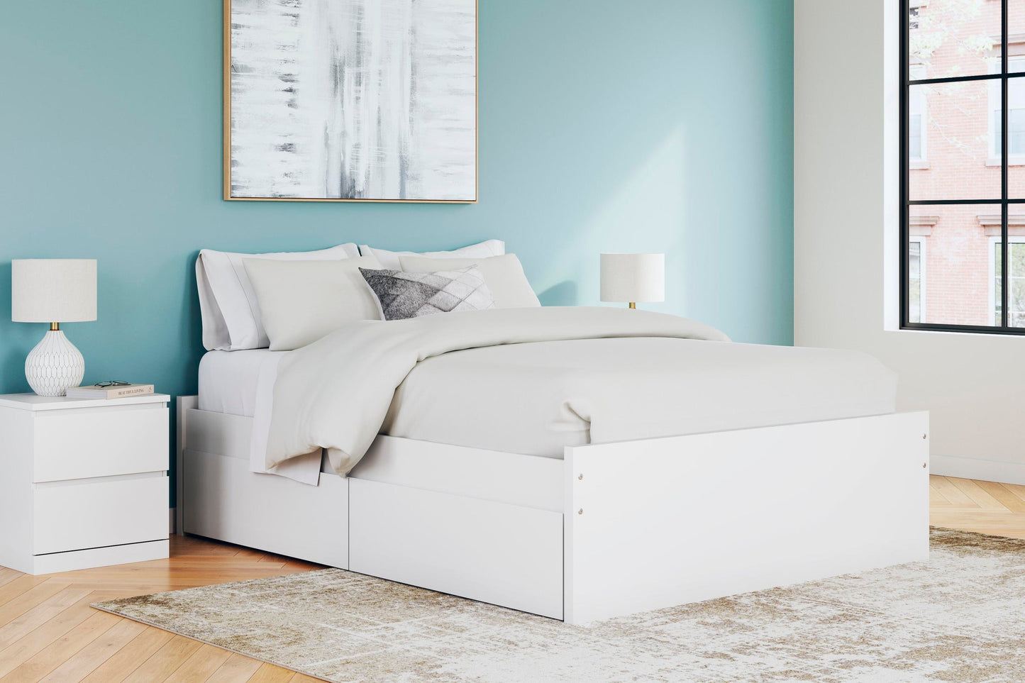 Cama Onita Queen con plataforma y 1 compartimento lateral