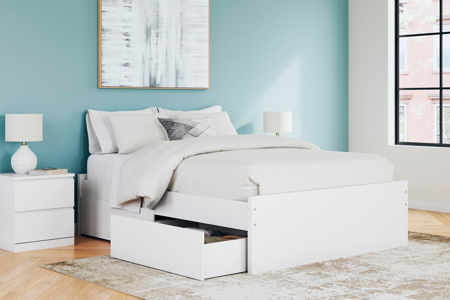 Cama Onita Queen con plataforma y 1 compartimento lateral