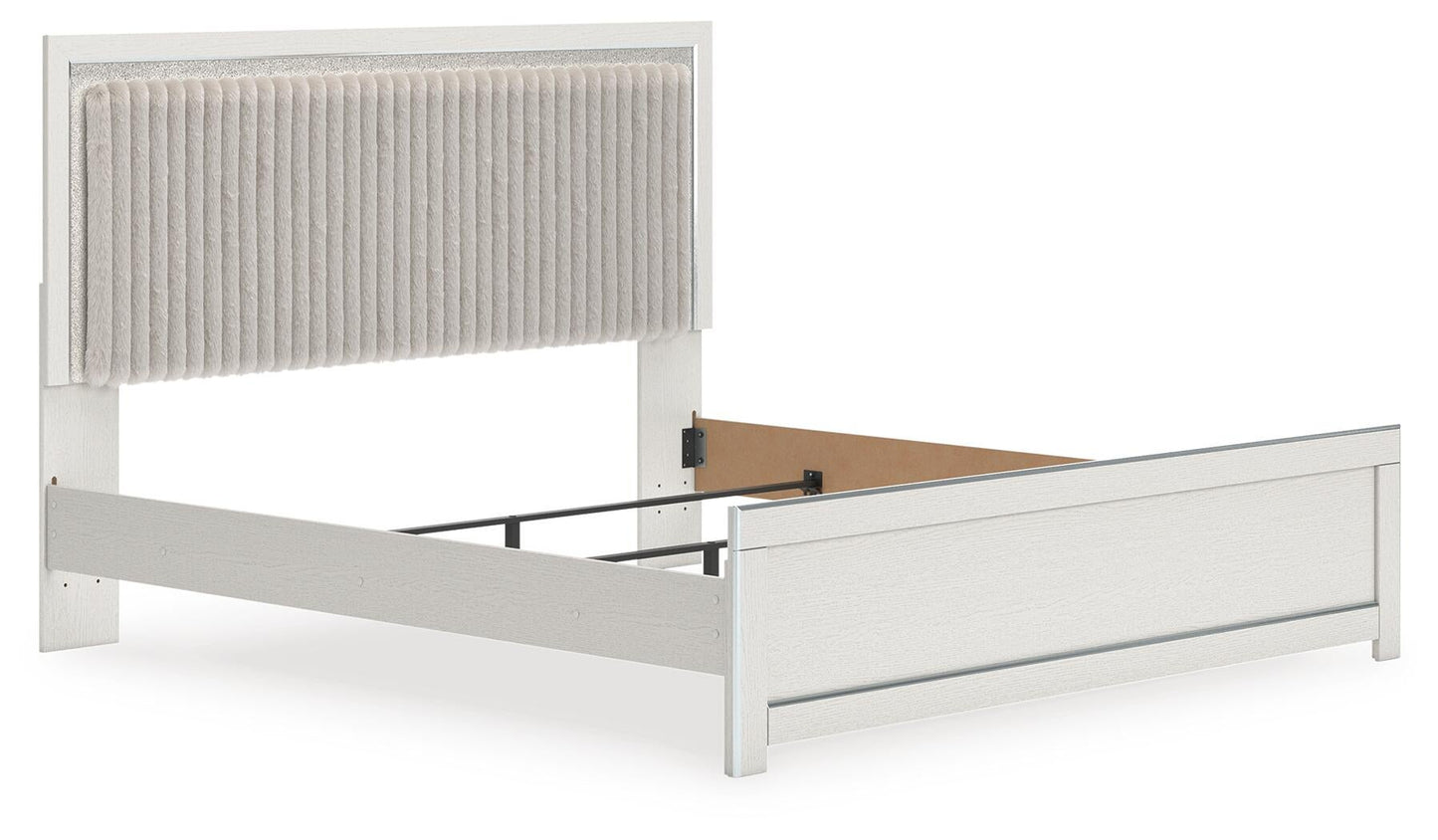 Cama tapizada Zuraleus King con panel