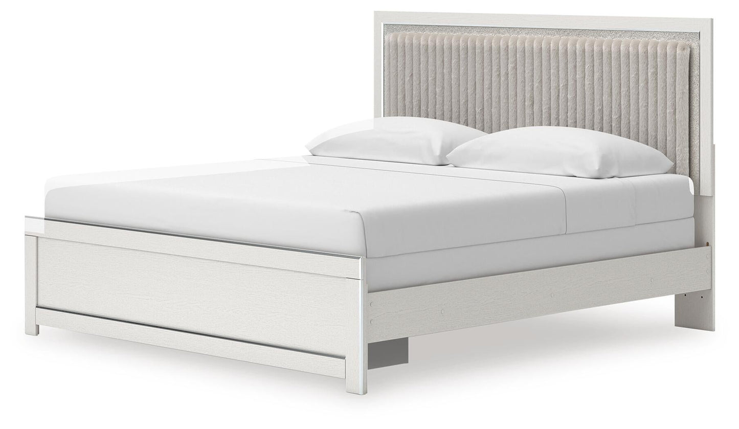 Cama tapizada Zuraleus King con panel