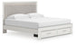 Cama Zuraleus King con plataforma y almacenamiento tapizada