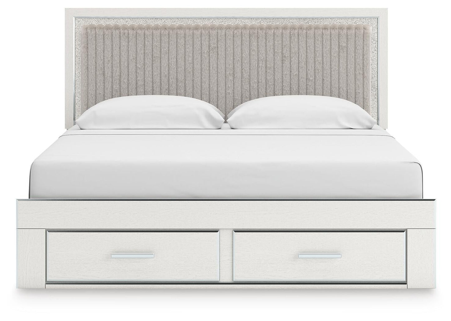 Cama Zuraleus King con plataforma y almacenamiento tapizada