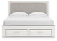 Cama Zuraleus King con plataforma y almacenamiento tapizada
