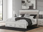 Cama Zuraleus King con plataforma y almacenamiento tapizada