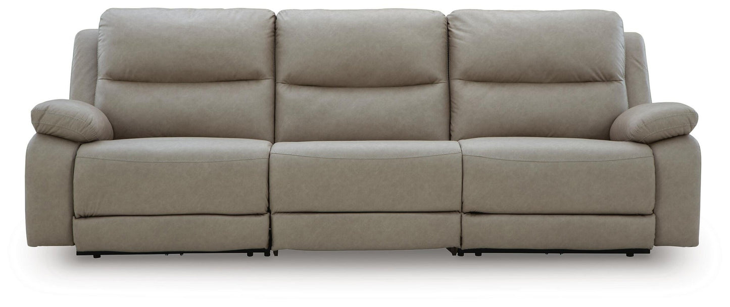 Sofá seccional reclinable eléctrico de 3 piezas Narwhal Place